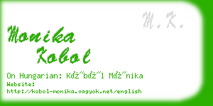 monika kobol business card